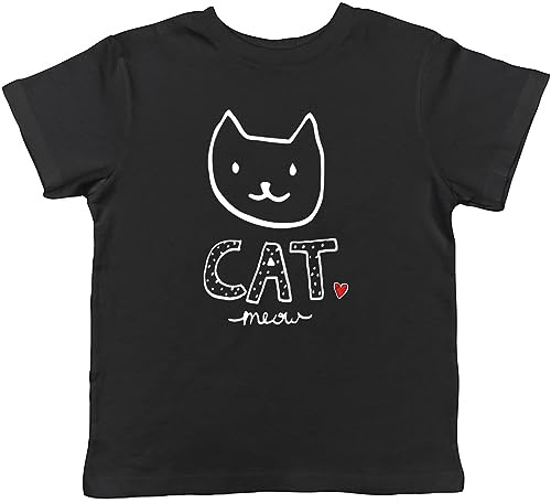 Shopagift Cat Meow Kids T-Shirt Pet Kitten Cat Lover Childrens Tee Gift