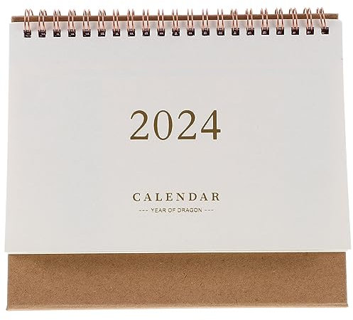 SAFIGLE Tischkalender 2023–2024 Flip-Kalender Tisch Mit Leerem Block 2024 Planer Büro-Schreibtisch-Ornament Stand-Up-Flip- -