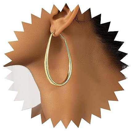 Allereya Vintage Hohlkreis Ohrringe Großer Kreis Baumeln Ohrringe Gold Kreis Ohrstecker Ohrringe Offener Kreis Ohrringe Schmuck Für Frauen Und Mädchen (gold)