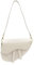 JUMISEE Frauen Trendy Sattel Umhängetasche Weiches Leder Clutch Geldbörse Unterarm Handtasche Crossbody Tasche, Beige, Einheitsgröße