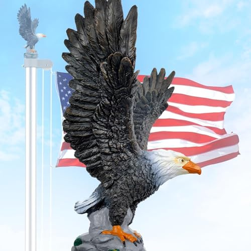Kayuin Adler Fahnenmast Topper, Adler für Fahnenmast Top, Fahnenmast Topper | UV-beständig, wasserdicht, Innen- und Außendekoration, Ornament-Fahnenmast-Kugel