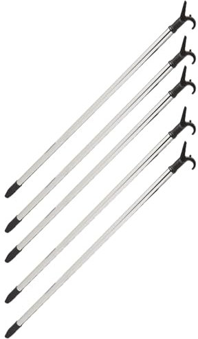 Asta Appendiabiti per Armadio Telescopica Cromata, Made in Italy, Bastone Estensibile fino a 150cm, 5 Pezzi (5)