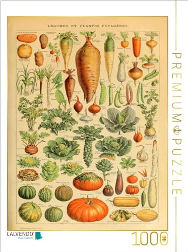CALVENDO Puzzle Naturtafel mit Gemüse | 1000 Teile Lege-Größe 64 x 48 cm Foto-Puzzle für glückliche Stunden