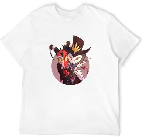 Hazbin Hotel Blitzo and Stolas T-Shirt Cartoon Tee White S