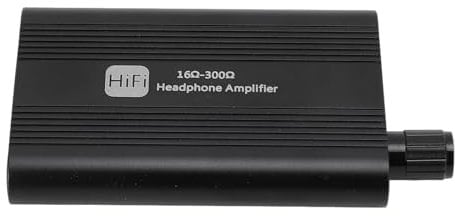 Amplificador de Auriculares, Amplificador de Auriculares HiFi Portátil con Interruptor de Ganancia de 2 Etapas, 16 a 300 Ohmios, Entrada Auxiliar de 3,5 Mm, Amplificador de