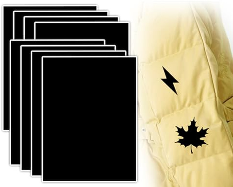 Lhbwhiz 8 Stück Selbstklebender Flicken,Daunenjacken aufnäher,Wasserdicht Nylon Reparatur Patches,Selbstklebend Stoffflicken,für Nieder Jacke Zelt Mänteln(schwarz,15 * 20cm)