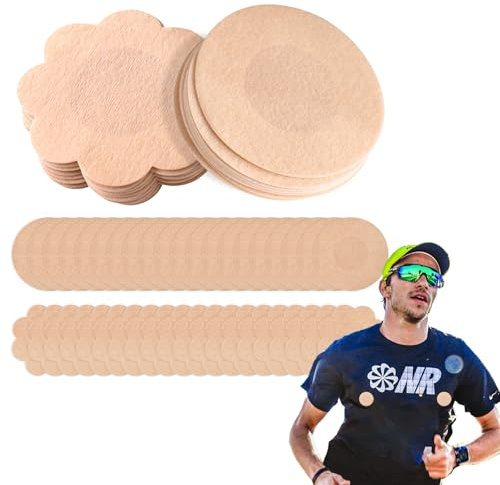 Brustwarzenabdeckung Nippelpads Nipple Cover - 60 Stück Nippelabdeckungen, Einweg Brustwarzen Abdeckungen, Brustwarzenschutz, Pflaumenförmig Rund Selbstklebend Frauen Brustblätterr