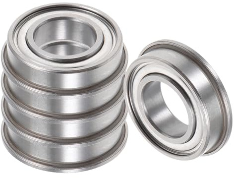Kozelo 5 Stück F6800ZZ Flanschkugellager-[10x19x5mm] Versiegeltes Lager für industrielle Geräte, Motoren, Maschinen, Chromstahl