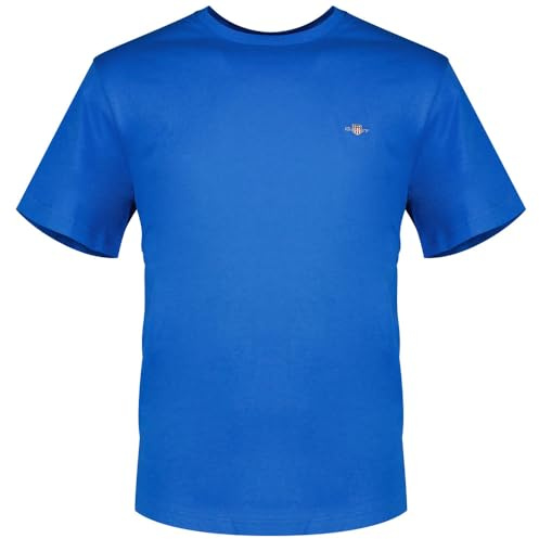 Gant Herren REG Shield SS T-Shirt, Lapis Blue, M