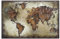 SEART Metallbild 3D LOFT MAPA WELT Metal Relief Bilder Weltkarte Alt Gold Rost Recycling 120x70 cm
