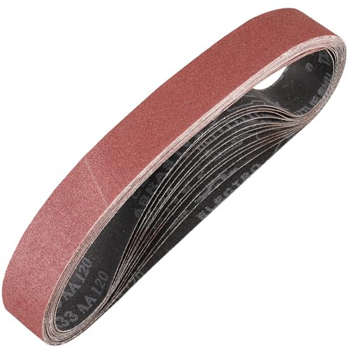 STEBRUAM Bandas de Lija 40x 760 mm,12piezas 120 grano Para Lijadora de Banda