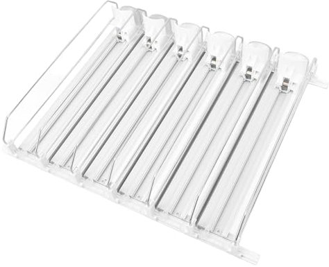 Organizador de Latas de Refresco para Nevera, Dispensador de Latas de ABS, Organizador de Bebidas con Riel de 6 Filas, Dispensador de Latas de Refresco Estable para Bebidas de Cerveza,(Blanco)