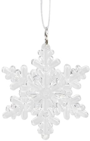 Elegante transparente Schneeflocken-Anhänger, Dekoration, Weihnachtsbaumschmuck für festliches Zuhause, Winter-Party-Zubehör