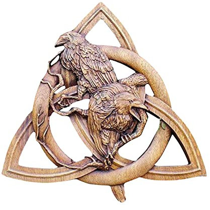 Generisch Runenholz, nordische nordische Dekoration, Götter, hängende Schnitzerei, Wanddekoration, Heimdekoration, Weihnachtsdekoration, Sortiment (Mehrfarbig, Einheitsgröße)