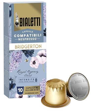 Bialetti Boite 10 Capsules Bridgerton compatibles Nespresso®, saveur Royal Regency