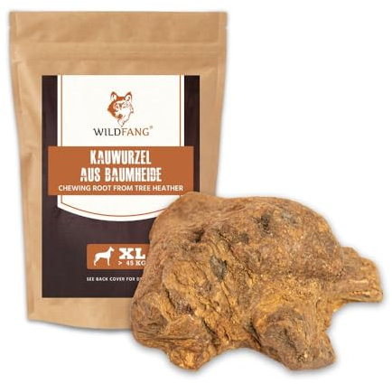 Wildfang® Briar Wood Dog Chew Root, XL - Splinter-Free Natural Dog Chews from Tree Heather for Aggressive Chewer, Puppy Chew Toys for Dogs Dental Health (For Dogs 45–60 kg), Pack of 1