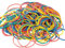125 Stück Bunte Gummibänder, 38 mm Gummiband klein Gummiringe Gummis Haushaltsgummi Gummiringerl Elastizität für Zuhause Schule Büro