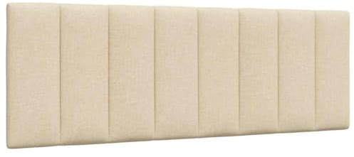 vidaXL Kopfteil-Kissen Hanko Creme 140 cm Stoff, Kopfteilkissen, Kopfkissen, Lesekissen, Kopfteilpolster, Rückenkissen, Kissen-Kopfteil, Kopfteil Polster