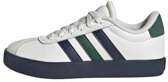 adidas Unisex Kinder VL Court 3.0 Shoes Kids, core White/Collegiate Navy/Collegiate Green, 30 1/2 EU
