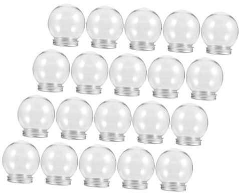 MOTHNUR 20stücke Füllbare Schneekugel Aus Kunststoff Für DIY-bastelprojekte Transparente Bonbonflaschen Für Weihnachtsdekoration Und Hochzeiten