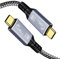 USB C to USB C Charger Cable 1M, USB C 3.2 Gen 2X2 Cable, 20Gbps High Speed Data Transfer, 100W Charging, for iPhone 15 Pro Max Plus, iPad Pro and More (Silver, 1M)