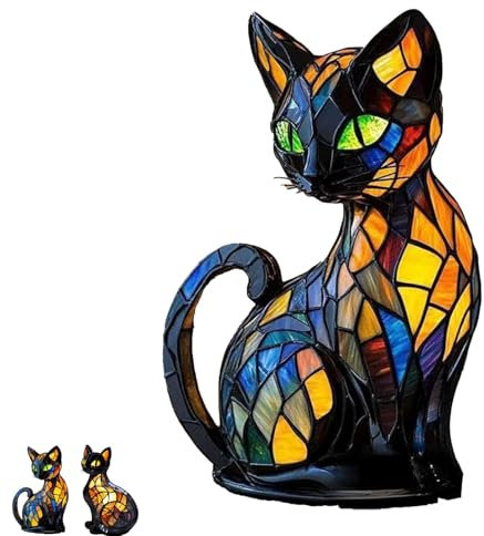 Festberg Leuchtkatze, Katzenlampe Mosaik, Lampe Chat Magique, Katzenlampe Mit Warmem Umgebungslicht, Wohndekor Füt Schlafzimmerbeleuchtung Für Katzen- Und Hundeliebhaber (B)