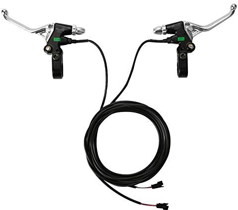 Janmobrian Bremszug Fahrrad, Fahrrad Bremszug 1 Paar MTB Bremsegriffe Universal Fahrradbremsen Hebel Aluminiumlegierung elektrischer Bremsgriff für elektrische Fahrrad-Roller