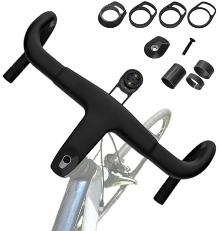 Karbon-Lenker, Rennrad, Carbon-integrierter Mountainbike-Lenker, Aluminium-Legierung, stoßfest, Fahrradzubehör für Familie, Freunde, Enthusiasten, Erwachsene, Teenager