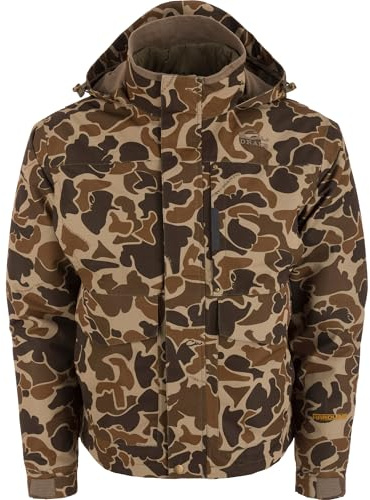 Drake Waterfowl Men's LST Hardline 3-in-1 Hooded Cold-Weather Hunting Jacket, Waterproof Windproof Shell, Old School