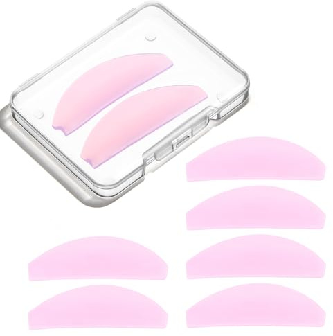 8Pcs Wimpernlifting Pads, Lash Lifting Pads, Nur koreanische flache Wimpernlifting-Shields für Perming Nr. 1 Wimpern Erweichen Ultradünn Klebrig Mehrfach Verwendbar als Augenklappen Wimpernliftband