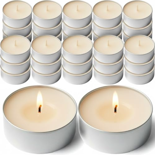 DecorRack 30 Tealight Candles, French Vanilla Scented (30 Pack)