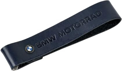 BMW Motorrad - Portachiavi in pelle blu navy con logo, accessorio originale per motocicletta