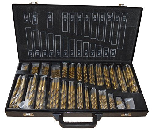 Bohrer Set 230 tlg TITAN HSS TiN Metallbohrer 1-13 mm Sortiment Bohrerkassette