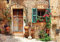 Forwall Fototapete Vlies Tapete Wanddeko Stadt Blumen - Ausblick Stadtpanorama Gasse Italien Moderne Wandtapete Wanddekoration 10388V8 368cm x 254cm Schlafzimmer Wohnzimmer