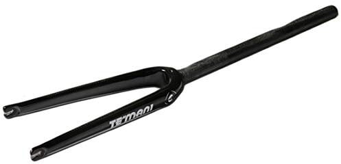 HIOD Forcelle da Bicicletta Fibra di Carbonio Piccola Ruota Bicicletta Forchetta Tubo Dritto Rigido Forchetta,Blakc-A,16-inch
