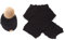 Damen Wollschal Mütze Set 22 * ​​22Cm Schwarz