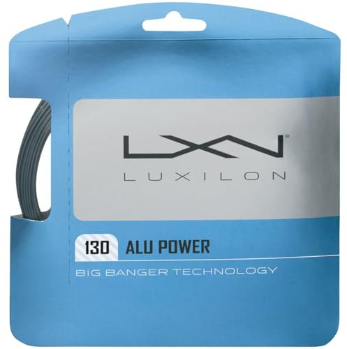 Wilson ALU Power Cordaje, Raquetas de Tenis, Diámetro 1.30 mm, Unisex, Grey, 12.2 m