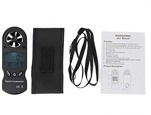 Cadeau de Juillet Anémomètre à main Anémomètre numérique, pour le kite surf glisse