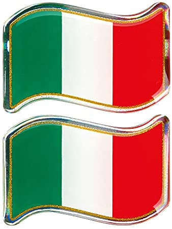 Lampa 15006 Sticky 3D - Bandiera Italia al Vento, 2 pz - 40x27 mm