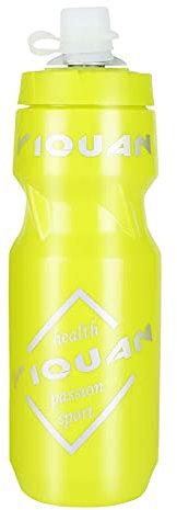 MotuTech Trinkflaschen für Fahrrad, wasserdicht, Sportflasche, Gym Presse und Cracher, 710 ml, PP (Gelb)