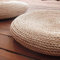 Washranp Coussin rond en paille tissée, fait à la main, coussin de chaise de sol, tatami, futon, coussin de méditation pour la maison, la cuisine, le salon, 30 x 30 cm