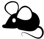 Stemplino® Maxistempel L - Motiv: Maus – 35mm Durchmesser - Holzstempel Kinder Stempel Bullet Journal Stempel mit Maus Motiv Maus Stempel