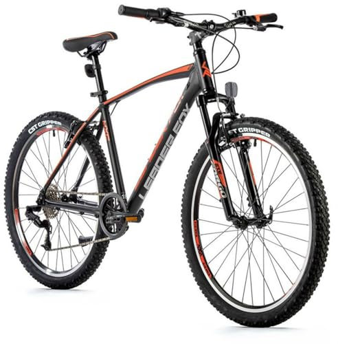 26 Zoll Alu Mountainbike Leader Fox MXC Gent 8 Gang MTB Schwarz Orange Rh41cm