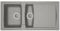 Liquida AR15GR 1.5 Bowl Composite Reversible Inset Grey Kitchen Sink with Waste