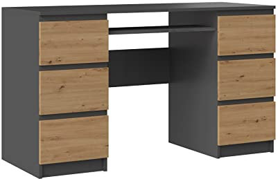 CDF BARI - Computer desk - Computer desk - 6 Drawers + Sliding keyboard support - Office furniture
