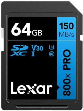 LEXAR Carte SDXC 800x Pro Blue Series 64GB UHS-1 V30 - Read 150MB/s