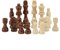32 Pieces Wooden Chess Pieces, Portable Chess Pieces, Board Game Set Without Chess Board, Professional Chess Pieces Only Chessmen Chess Game Pawns Figurine Pieces Without Board for Adults