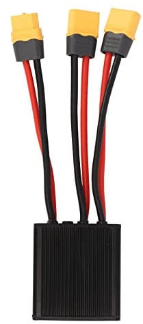 Dpofirs Doppelter Batterie Entladekonverter für E Bike, Elektrofahrrad Doppelbatterie Anschlussadapter mit XT60 Anschluss, Dual Akku Schalter Balancer 20–72 VDC (20A)