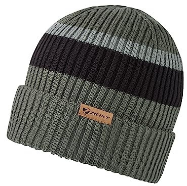 Ziener Herren Indri Mütze/warm, gestrickt, dreifarbig, Gray Seal, Usex