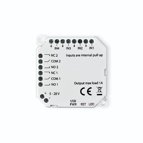 frient Module E/S | Module d’entrée/de sortie | Module de connectivité domestique intelligente | Interface pour dispositifs filaires | Zigbee | Compatible avec Homey, Home Assistant et SmartThings